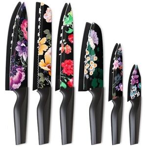 Astercook 6 Piece Flower Kitchen Knife Set, German High Carbon Stainless Steel